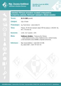 Odborná příprava revizních techniků vyhrazených plynových zařízení, přípravný seminář k úřední zkoušce